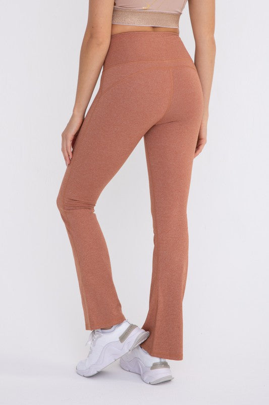 Flare Swoop Back High-Waisted Leggings