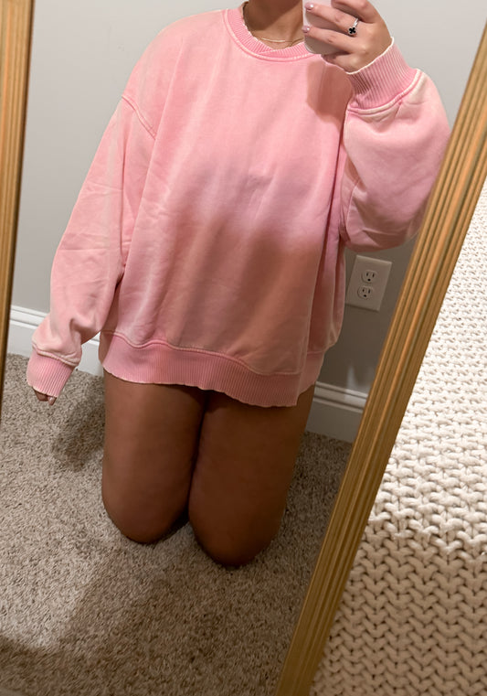 candy pink oversized pullover