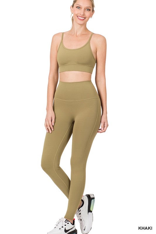 ATHLETIC CAMI BRA & LEGGINGS SET